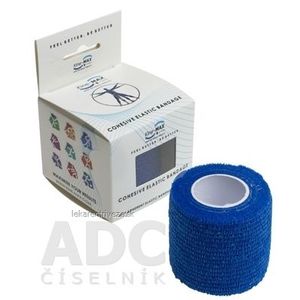 Kine-MAX Cohesive Elastic Bandage elastické samofixačné ovínadlo, 5cm x 4, 5m, modré 1x1 ks vyobraziť
