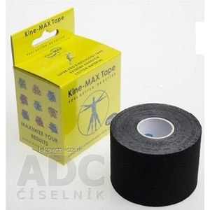 Kine-MAX Super-Pro Cotton Kinesiology Tape čierna tejpovacia páska 5cm x 5m, 1x1 ks vyobraziť