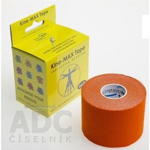 Kine-MAX Super-Pro Cotton Kinesiology Tape oranžová tejpovacia páska 5cm x 5m, 1x1 ks vyobraziť