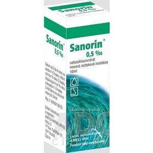 Sanorin 0, 5 ‰ int nao (fľ.skl.hnedá) 1x10 ml vyobraziť