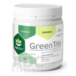 topnatur GREEN TRIO tbl (spirulina, chlorella, zelený jačmeň) 1x540 ks vyobraziť