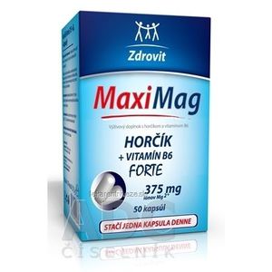 Zdrovit MaxiMag HORČÍK FORTE (375 mg) + VITAMÍN B6 cps 1x50 ks vyobraziť