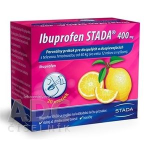 Ibuprofen STADA 400 mg perorálny prášok plv por (vre.papier/PE/Al/PE) 1x20 ks vyobraziť