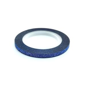 Zdobiaca páska 3mm - glitter modrá vyobraziť