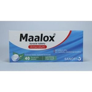 Maalox žuvacie tablety mäta 40 tbl vyobraziť