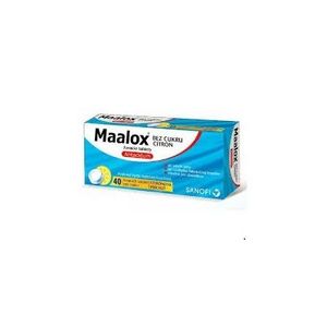 Maalox žuvacie tablety bez cukru citrón 40 tbl vyobraziť