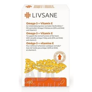 LIVSANE Omega-3 plus vitamín E cps (inov.2019) 1x60 ks vyobraziť