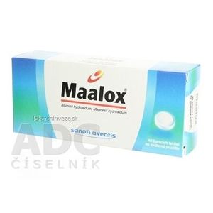 Maalox žuvacie tablety tbl mnd (blis.) 1x40 ks vyobraziť