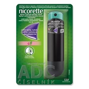 Nicorette Spray 1 mg/dávka s prích. lesného ovocia aer ors 150 dávok (fľ.PET+dávkovač) 1x13, 2 ml vyobraziť