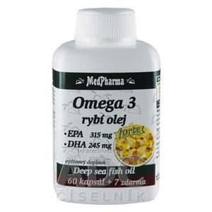 MedPharma OMEGA 3 rybí olej forte - EPA, DHA cps 60+7 zadarmo (67 ks) vyobraziť