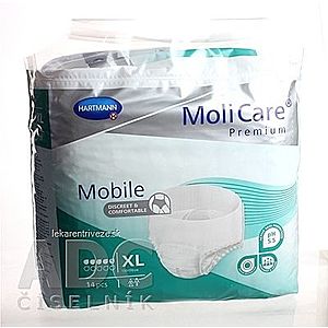MoliCare Premium Mobile 5 kvapiek XL zelené, plienkové nohavičky naťahovacie, 1x14 ks vyobraziť