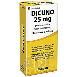 DICUNO 25 mg filmom obalené tablety tbl flm 25 mg (blis.) 1x30 ks vyobraziť