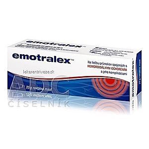 Emotralex rektálna masť na liečbu hemoroidov 1x25 g vyobraziť