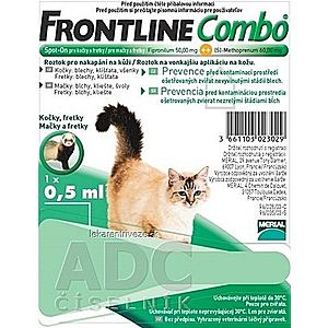 FRONTLINE Combo Spot-On pre mačky a fretky sol (na kožu) 1x0, 5 ml vyobraziť