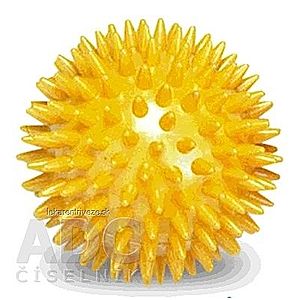 GYMY MASÁŽNA LOPTIČKA - ježko 8 cm žltá, priemer 8 cm 1x1 ks vyobraziť