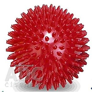 GYMY MASÁŽNA LOPTIČKA - ježko 9 cm červená, priemer 9 cm 1x1 ks vyobraziť