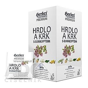 HERBEX Premium HRDLO A KRK s eukalyptom bylinná zmes, čaj 20x1, 5 g (30 g) vyobraziť