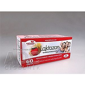 LAKTAZAN tablety tbl enzým laktáza s príchuťou jahody 1x60 ks vyobraziť