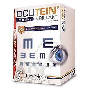 OCUTEIN BRILLANT Luteín 25 mg - DA VINCI cps 60 ks + očné kvapky OCUTEIN Sensitive 15 ml zadarmo, 1x1set vyobraziť