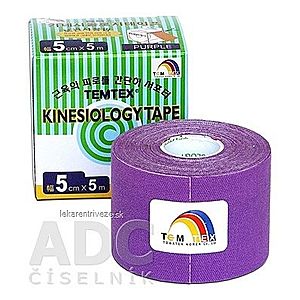 TEMTEX KINESOLOGY TAPE tejpovacia páska, 5 cm x 5 m, fialová 1x1 ks vyobraziť