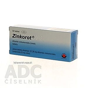 Zinkorot tbl 25 mg (blis.PVC/Al) 1x50 ks vyobraziť