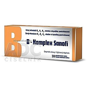 B-Komplex Sanofi tbl flm 1x30 ks vyobraziť