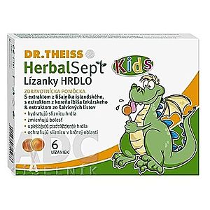 Dr.Theiss HerbalSept Kids HRDLO Lízanky 1x6 ks vyobraziť