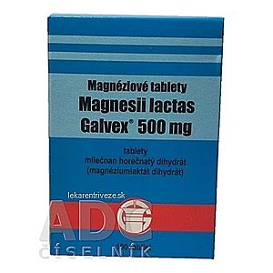 Magnesii lactas Galvex 500 mg tbl 0, 5 g (obal PE) 1x100 ks vyobraziť