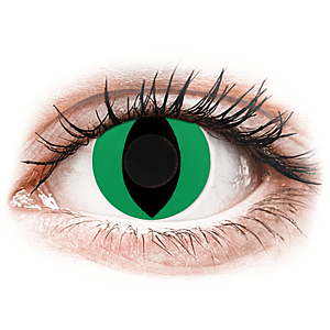 CRAZY LENS - Cat Eye Green - nedioptrické jednodenné (2 šošovky) vyobraziť