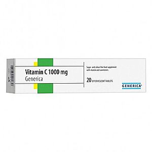 Generica Vitamín C 1000mg šumivé tablety 20 tbl vyobraziť