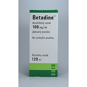Betadine dezinfekčný roztok 100 mg/ml sol.der.1 x 120 ml vyobraziť