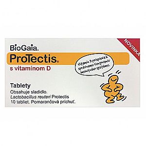 BioGaia Protectis s vitamínom D pomaranč 10 tbl vyobraziť