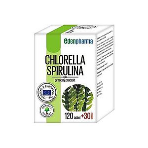 Edenpharma CHLORELLA+SPIRULINA 120 + 30 tbl vyobraziť
