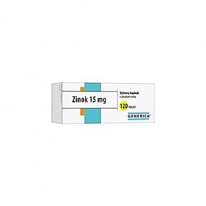 Generica Zinek 15 mg 120 tabliet vyobraziť
