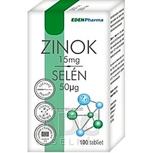 EDENPharma ZINOK 15 mg + SELÉN 50 µg tbl 1x100 ks vyobraziť