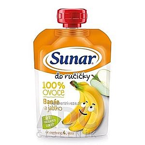 Sunar Do ručičky Banána a jablko 100% ovocia (od ukonč. 4. mesiaca) 1x100 g vyobraziť