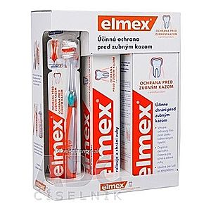 ELMEX CARIES PROTECTION SYSTÉM PROTI ZUBNÉMU KAZU zubná kefka 1 ks + zubná pasta 75 ml + ústna voda 400 ml, 1x1 set vyobraziť