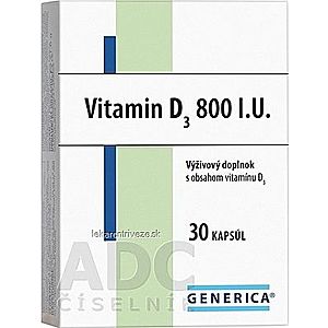 GENERICA Vitamin D3 800 I.U. cps 1x30 ks vyobraziť