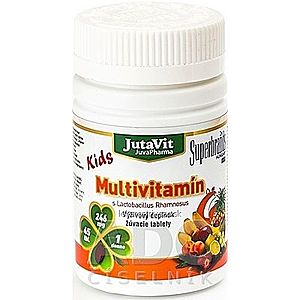 JutaVit Multivitamín s Lactobac. Rhamnosus Kids žuvacie tablety 1x45 ks vyobraziť