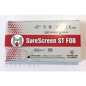 SureScreen ST FOB samodiagnostika test na stanovenie krvi v stolici, 1x1 ks vyobraziť