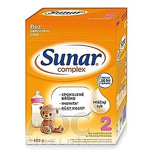 Sunar Complex 2 následná mliečna výživa (od ukonč. 6. mesiaca) (inov.2020) 1x600 g vyobraziť