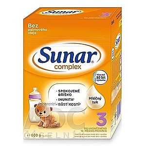 Sunar Complex 3 mliečna výživa (od ukonč. 12. mesiaca) (inov.2020) 1x600 g vyobraziť