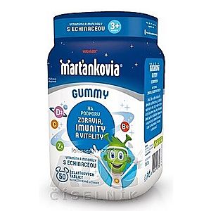 WALMARK Marťankovia Gummy Vitamíny s Echinaceou želatínové tablety, príchuť jahoda a čerešňa 1x50 ks vyobraziť