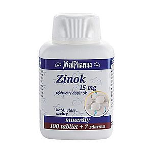 MEDPHARMA Zinok 15 mg 100 + 7 tabliet ZADARMO vyobraziť