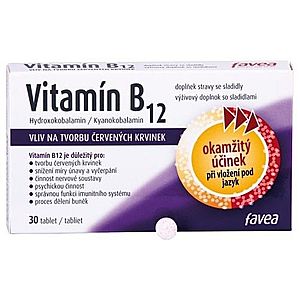 FAVEA Vitamín B12 30 tabliet vyobraziť
