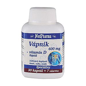 MEDPHARMA Vápnik 600 mg + vitamín D liquid 30 + 7 tabliet ZADARMO vyobraziť