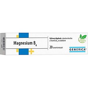 GENERICA Magnesium B6 20 šumivých tabliet vyobraziť
