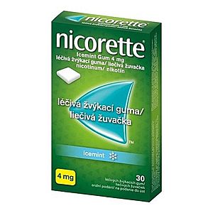 NICORETTE Icemint gum 4 mg 30 žuvačiek vyobraziť