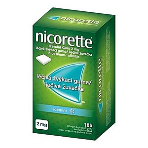 NICORETTE Icemint gum 2 mg 105 žuvačiek vyobraziť