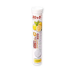 GS Extra C 500 šumivý citrón 20 + 5 šumivých tabliet vyobraziť